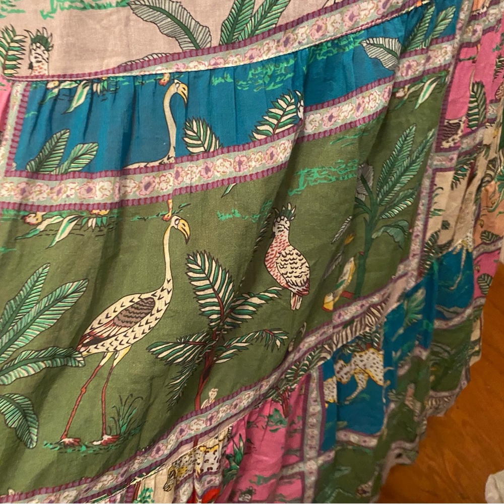 Bohemian Animal Print Midi Dress in Multicolor - Picture 9 of 15